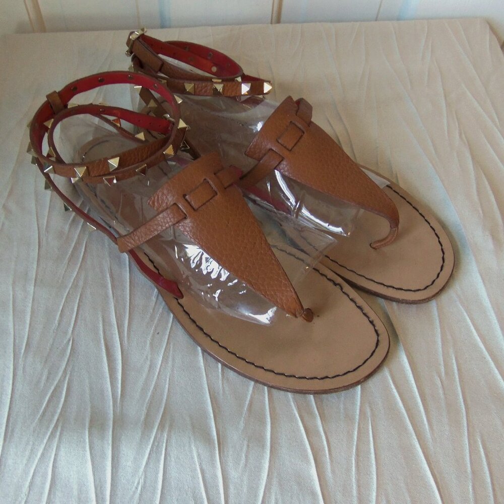 Valentino Garavani Rockstud Thong Wrap Sandals sz 41 - Picture 2 of 16